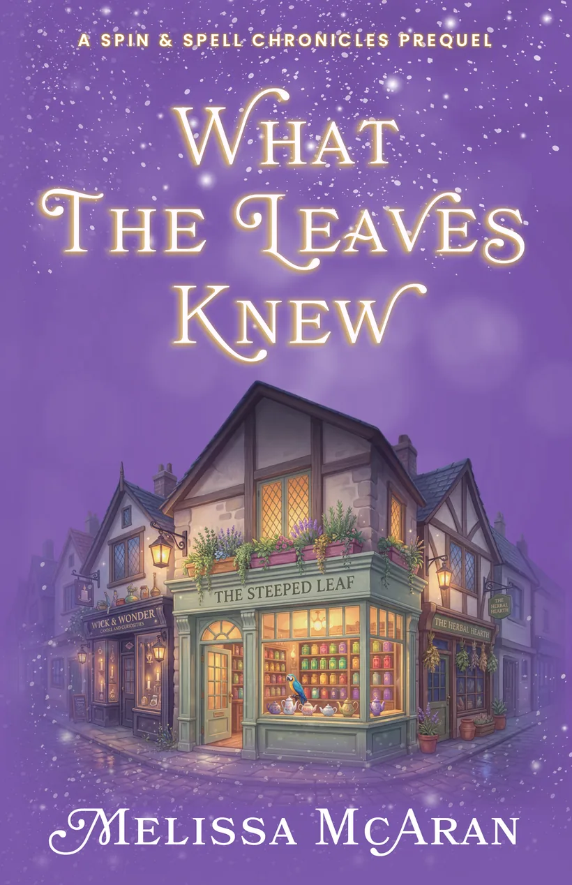 Book cover: What the Leaves Knew — a Spin & Spell Chronicles prequel by Melissa McAran